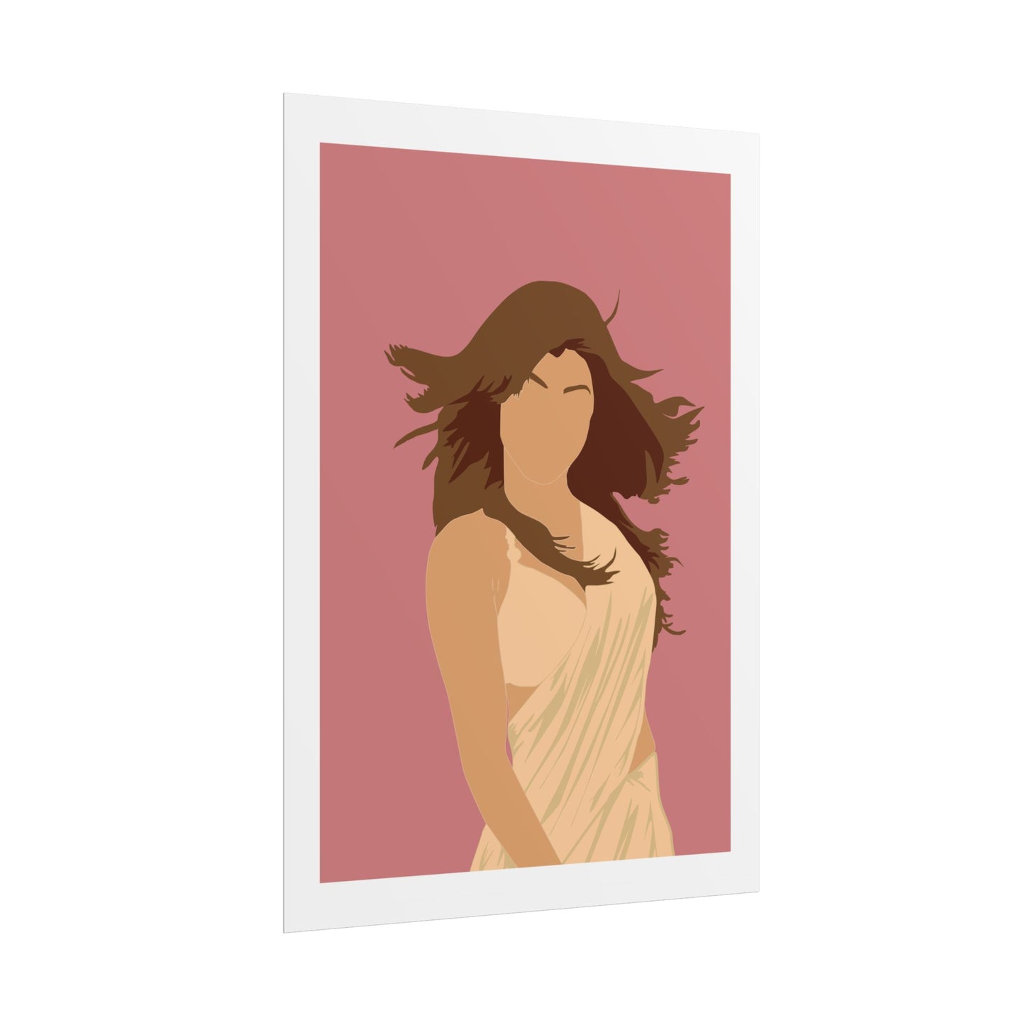 Desi Girl - Priyanka Chopra - Elegant Silhouette Wall Art Poster - Modern Decor for Home & Office