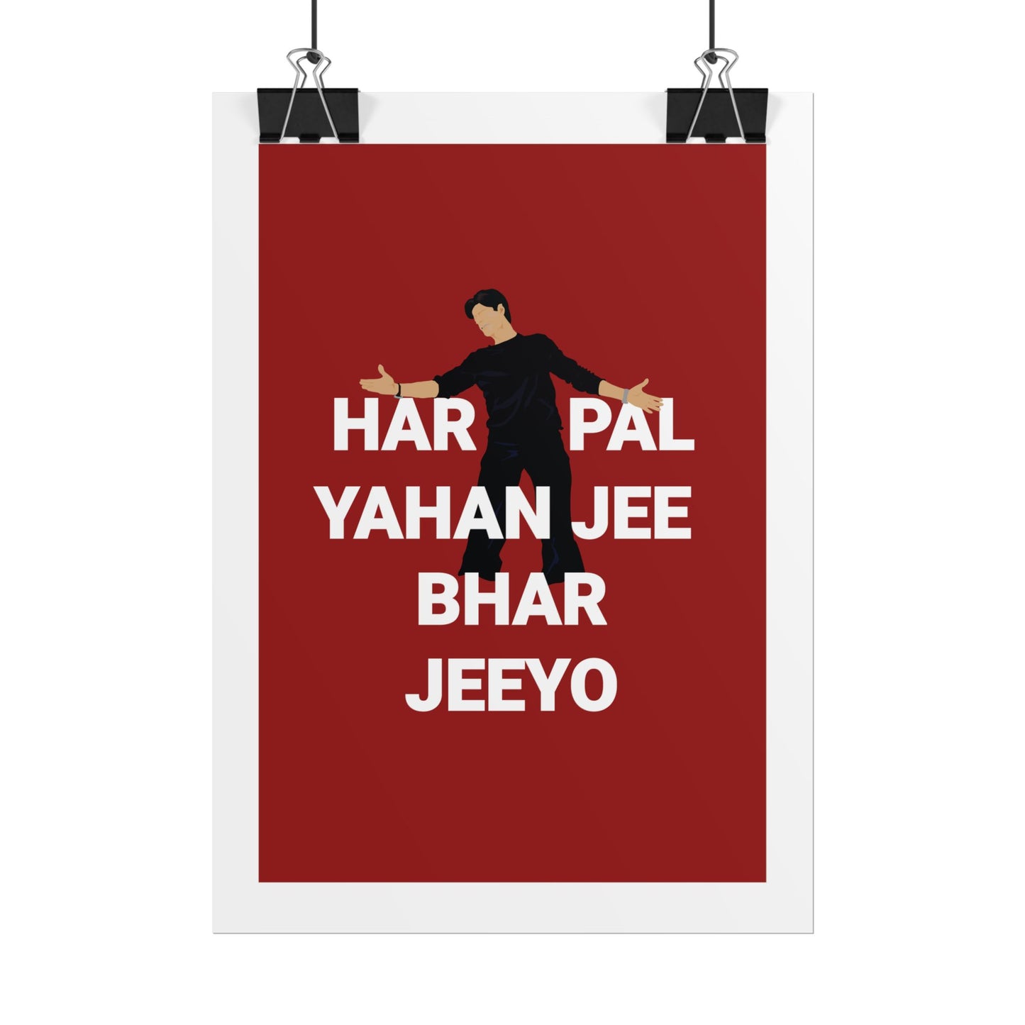 - Shah Rukh Khan - Kal Ho Naa Ho - 'Har Pal Yahan Jee Bhar Jeeyo' Wall Art