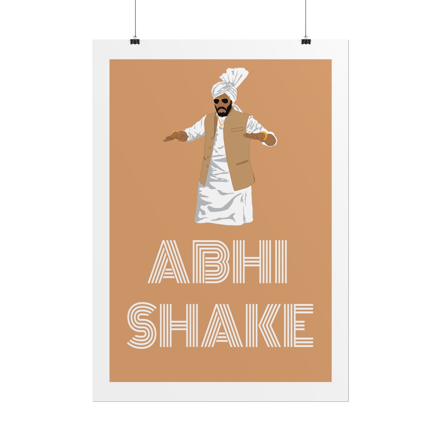 Unique Rolled Posters - 'Abhi Shake' Design for Home Decor