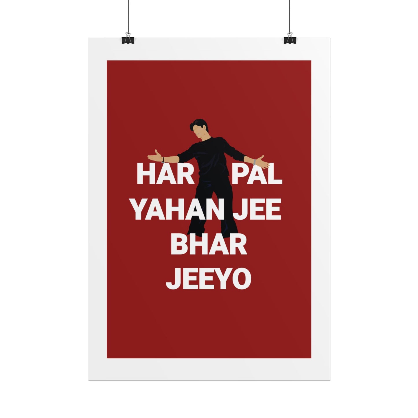 - Shah Rukh Khan - Kal Ho Naa Ho - 'Har Pal Yahan Jee Bhar Jeeyo' Wall Art