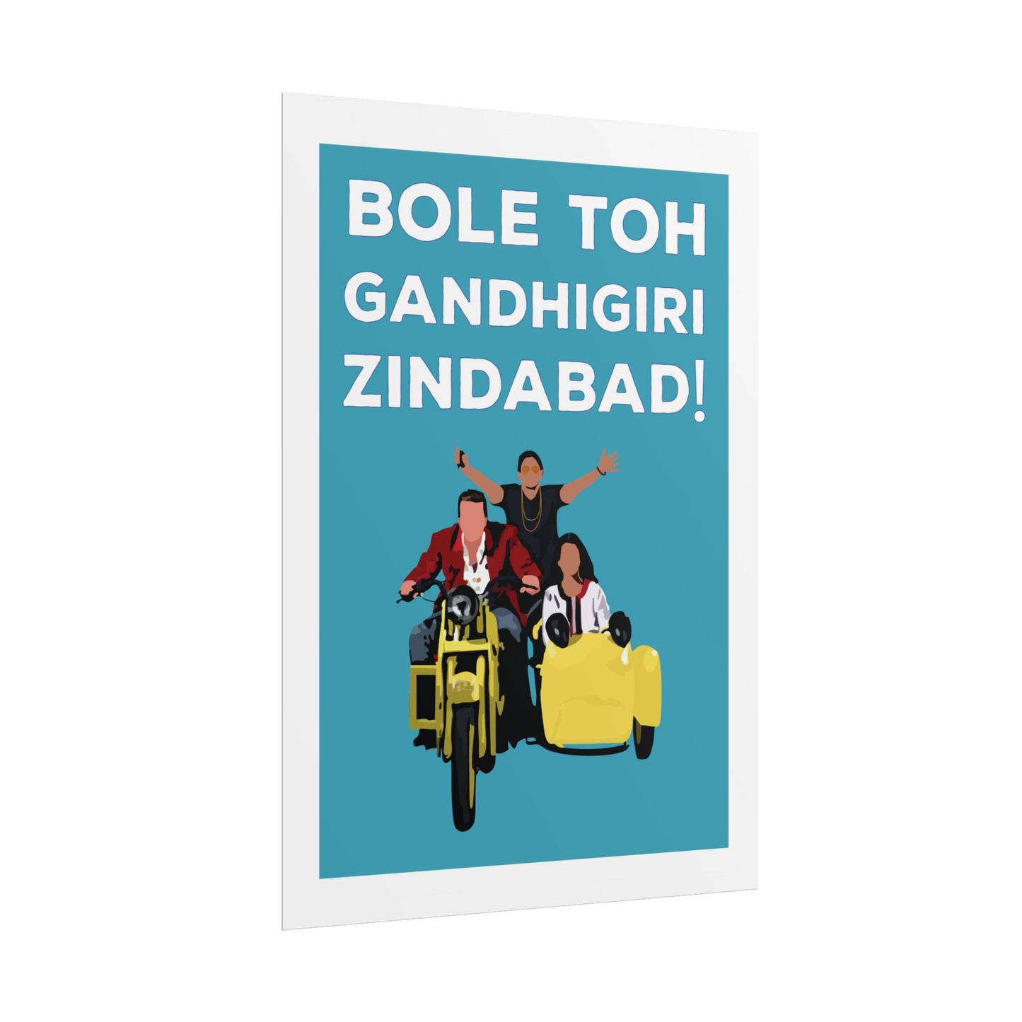 Munna Bhai MBBS - Inspirational Rolled Poster - Bole Toh Gandhigiri Zindabad!