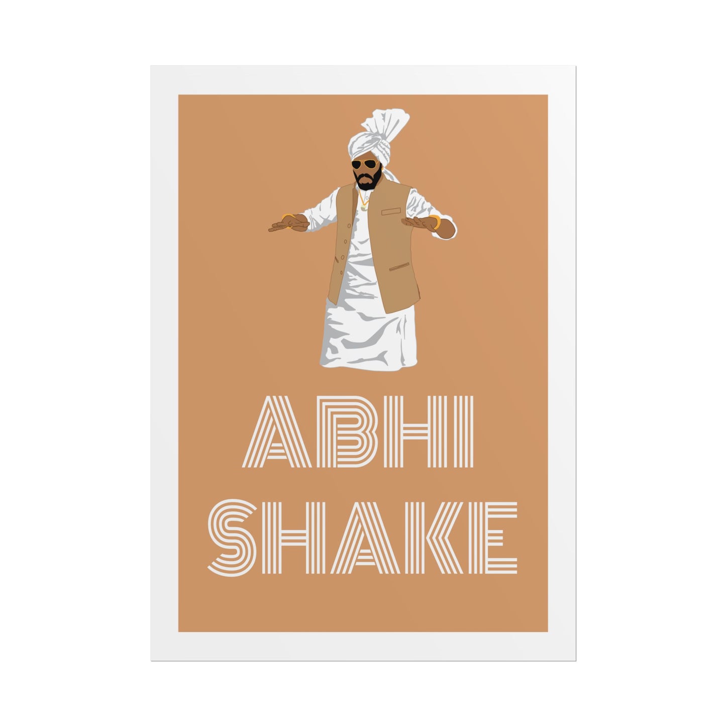 Unique Rolled Posters - 'Abhi Shake' Design for Home Decor