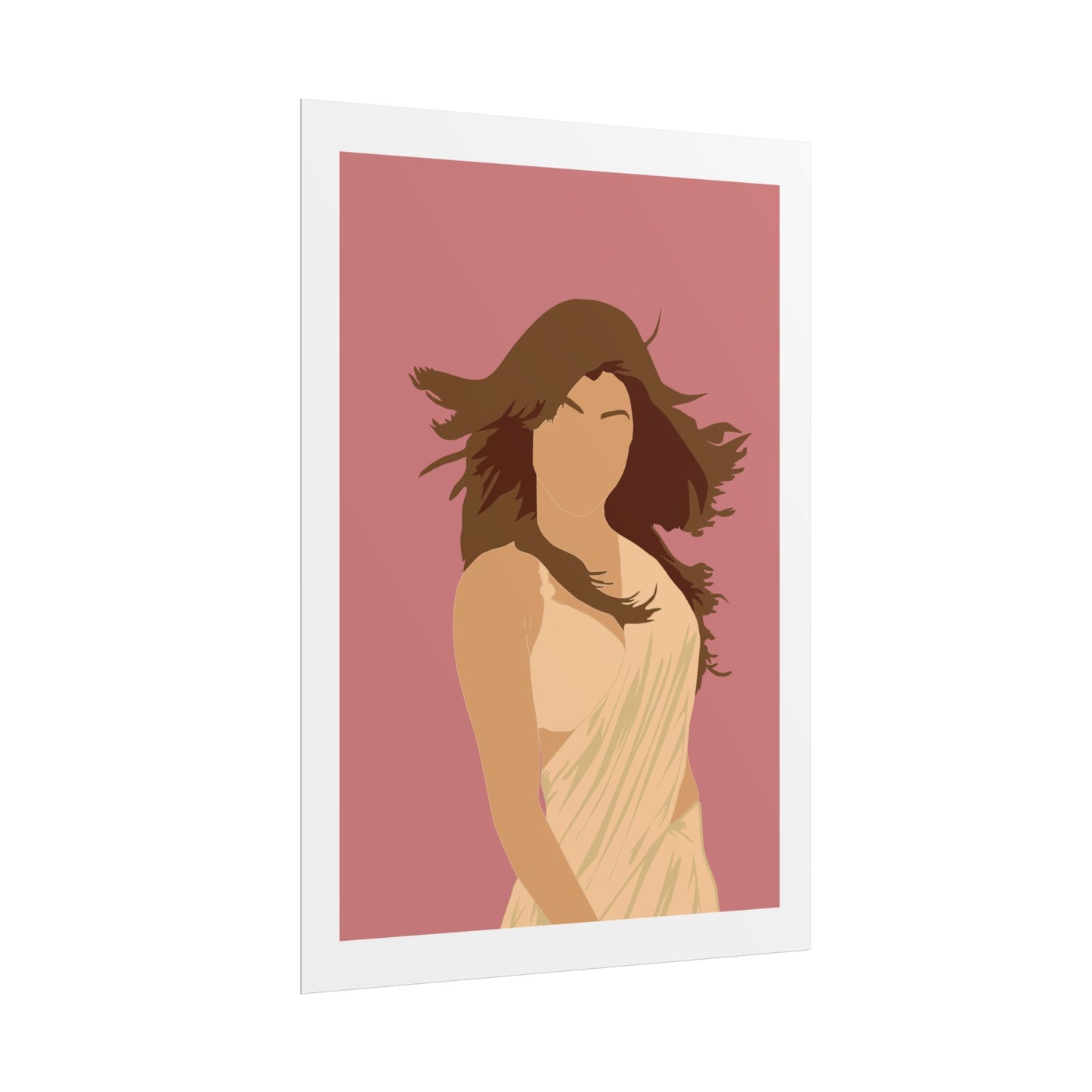 Desi Girl - Priyanka Chopra - Elegant Silhouette Wall Art Poster - Modern Decor for Home & Office