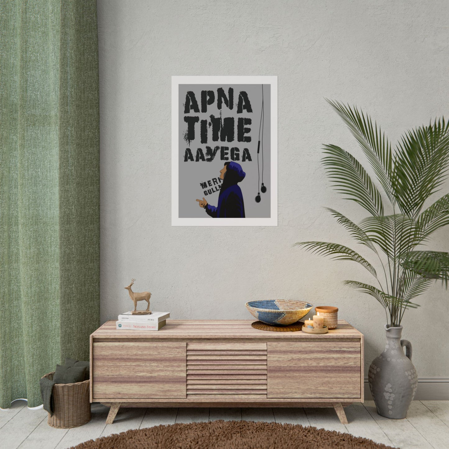 Urban Style Rolled Poster - Gully Boy - Ranveer Singh - "Apna Time Aayega" - Modern Wall Art for Home Decor