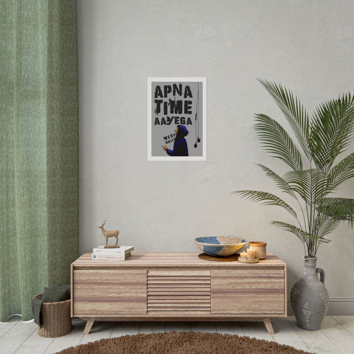 Urban Style Rolled Poster - Gully Boy - Ranveer Singh - "Apna Time Aayega" - Modern Wall Art for Home Decor