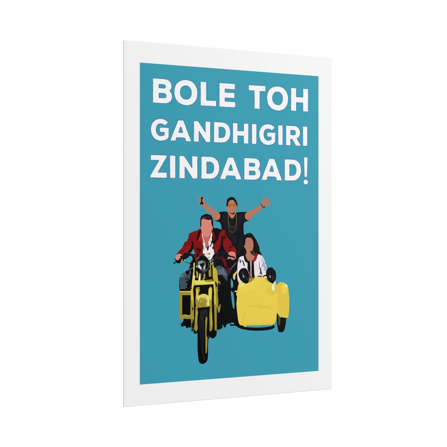 Munna Bhai MBBS - Inspirational Rolled Poster - Bole Toh Gandhigiri Zindabad!