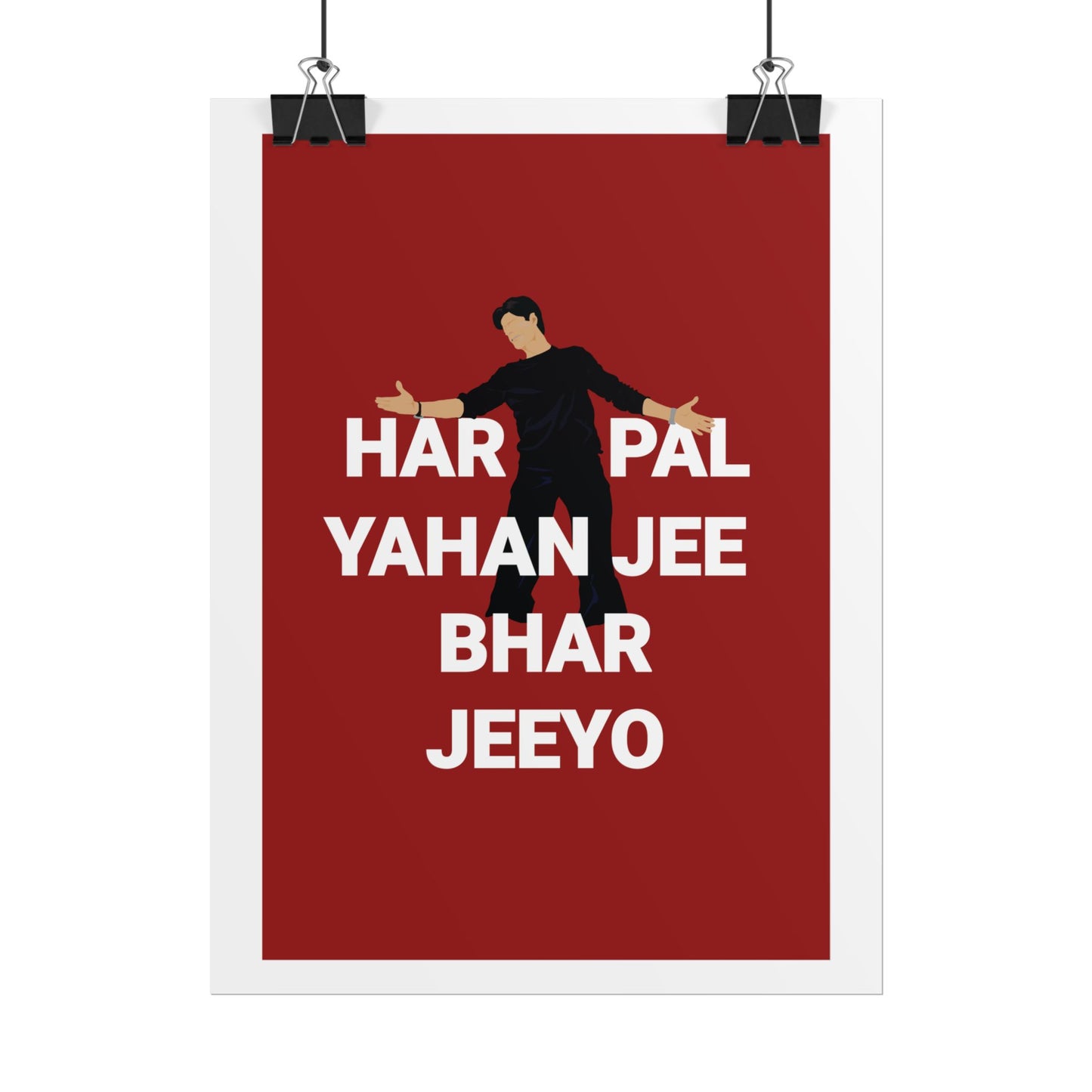 - Shah Rukh Khan - Kal Ho Naa Ho - 'Har Pal Yahan Jee Bhar Jeeyo' Wall Art