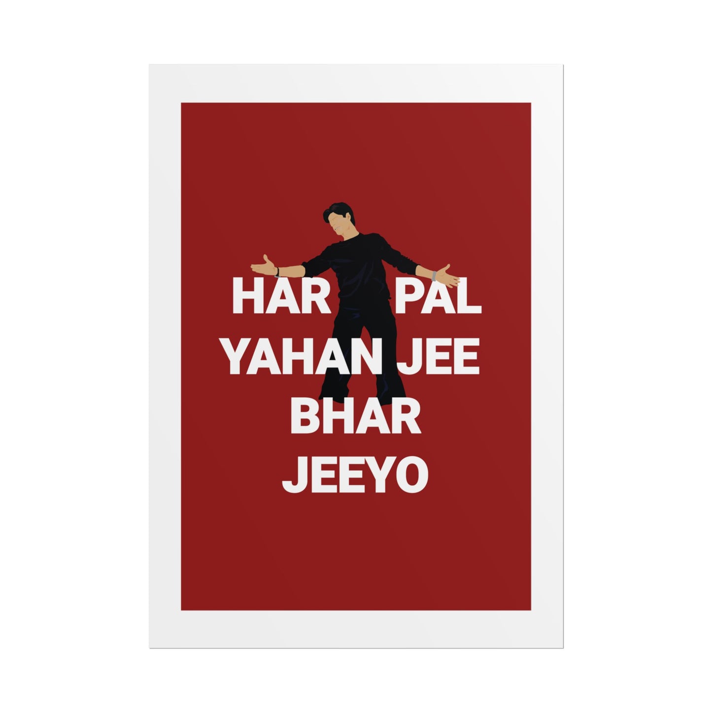 - Shah Rukh Khan - Kal Ho Naa Ho - 'Har Pal Yahan Jee Bhar Jeeyo' Wall Art