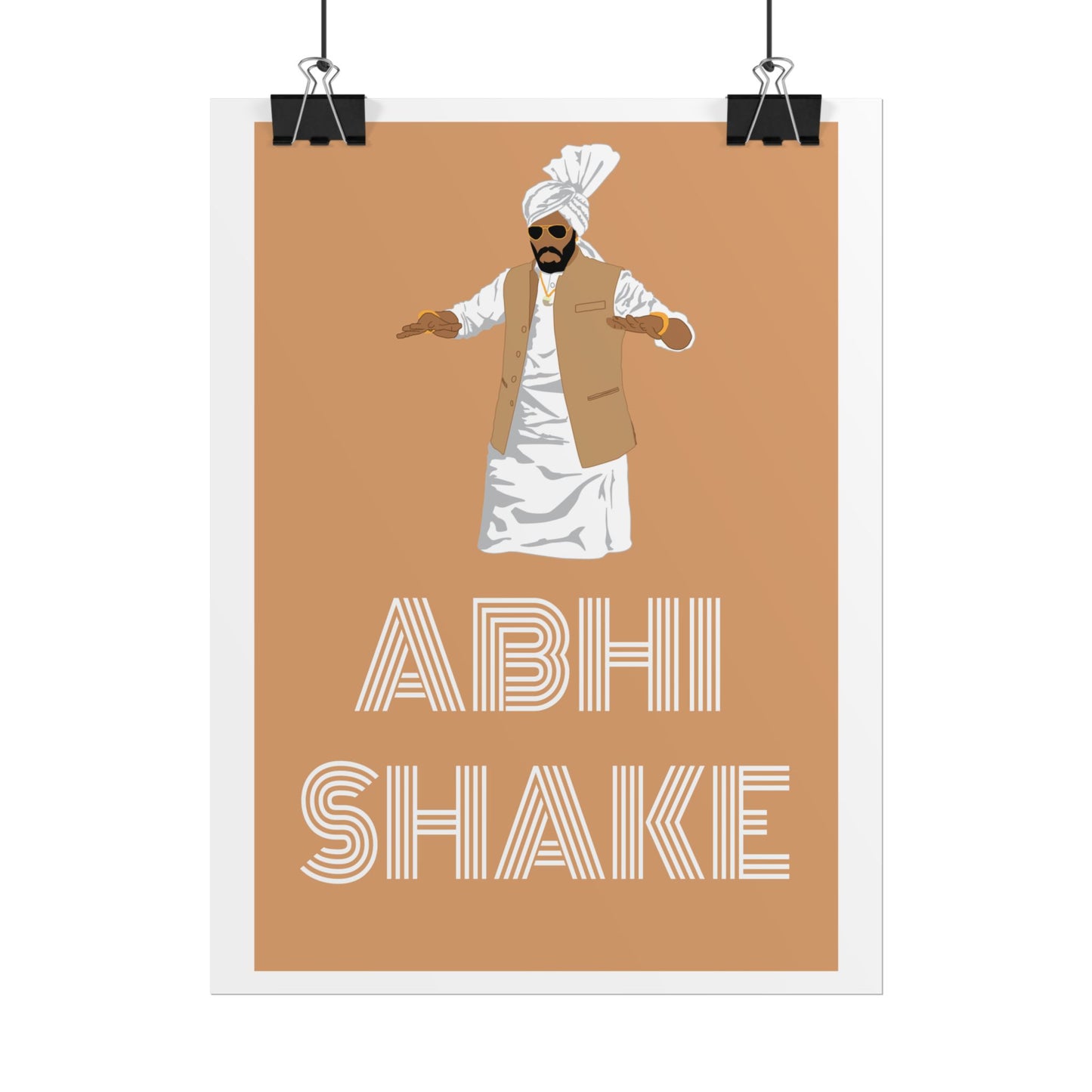 Unique Rolled Posters - 'Abhi Shake' Design for Home Decor