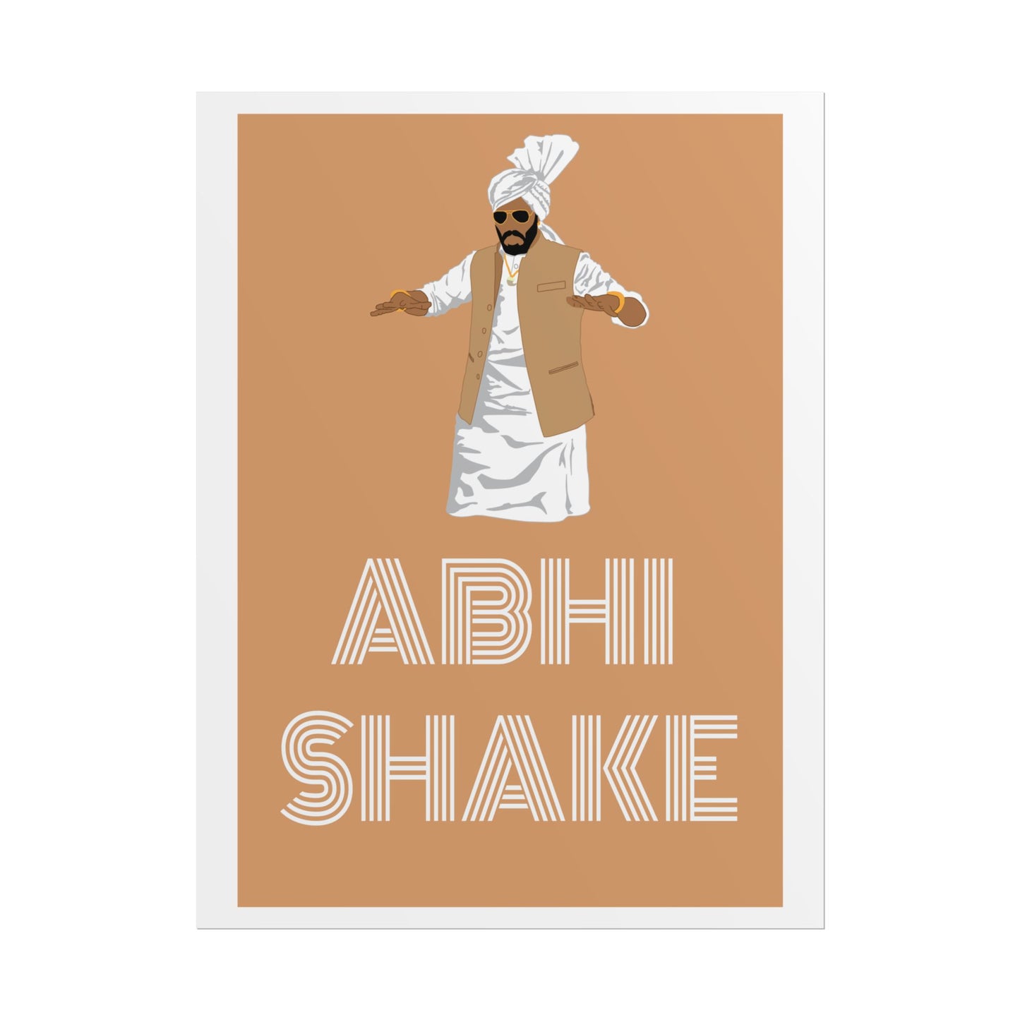 Unique Rolled Posters - 'Abhi Shake' Design for Home Decor