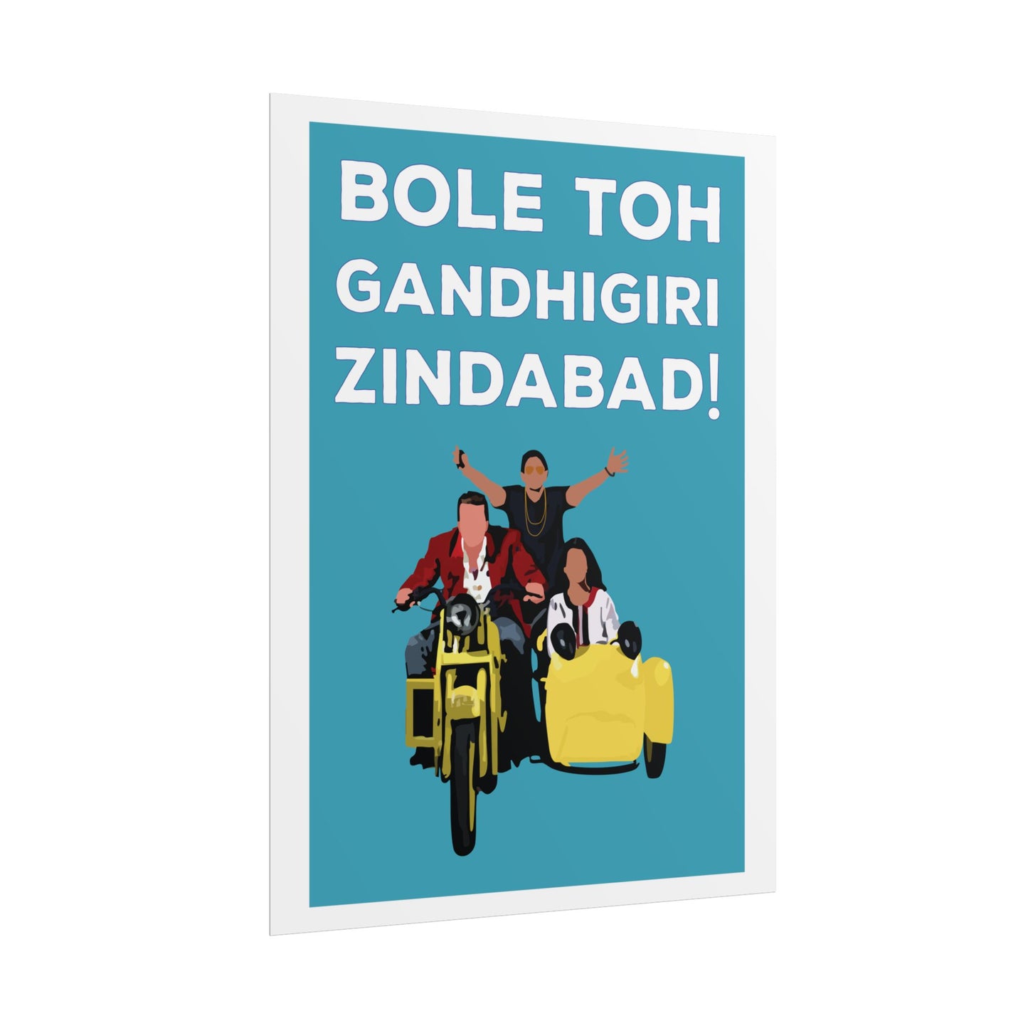 Munna Bhai MBBS - Inspirational Rolled Poster - Bole Toh Gandhigiri Zindabad!