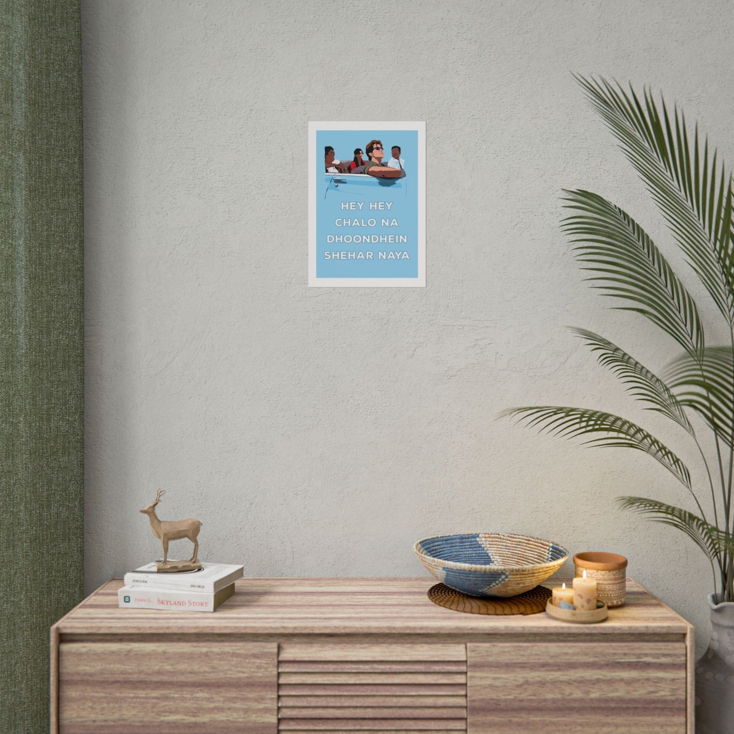 Zindagi Na Milegi Dobara - Inspired Rolled Poster - 'Hey Hey Chalo Na Dhoondhein Shehar Naya'