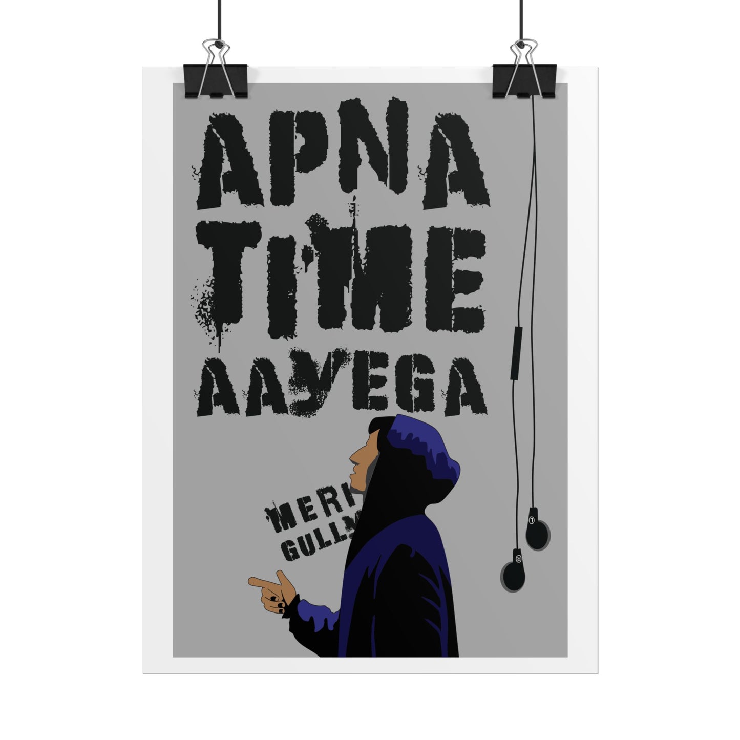 Urban Style Rolled Poster - Gully Boy - Ranveer Singh - "Apna Time Aayega" - Modern Wall Art for Home Decor