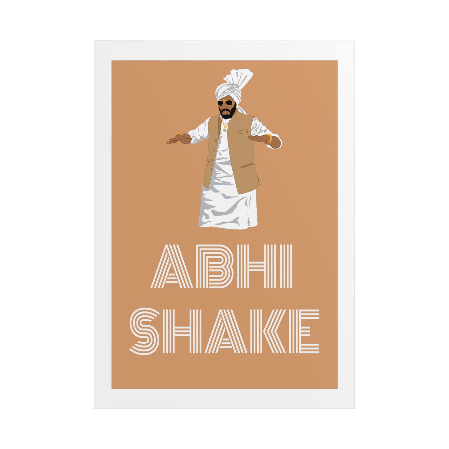 Unique Rolled Posters - 'Abhi Shake' Design for Home Decor