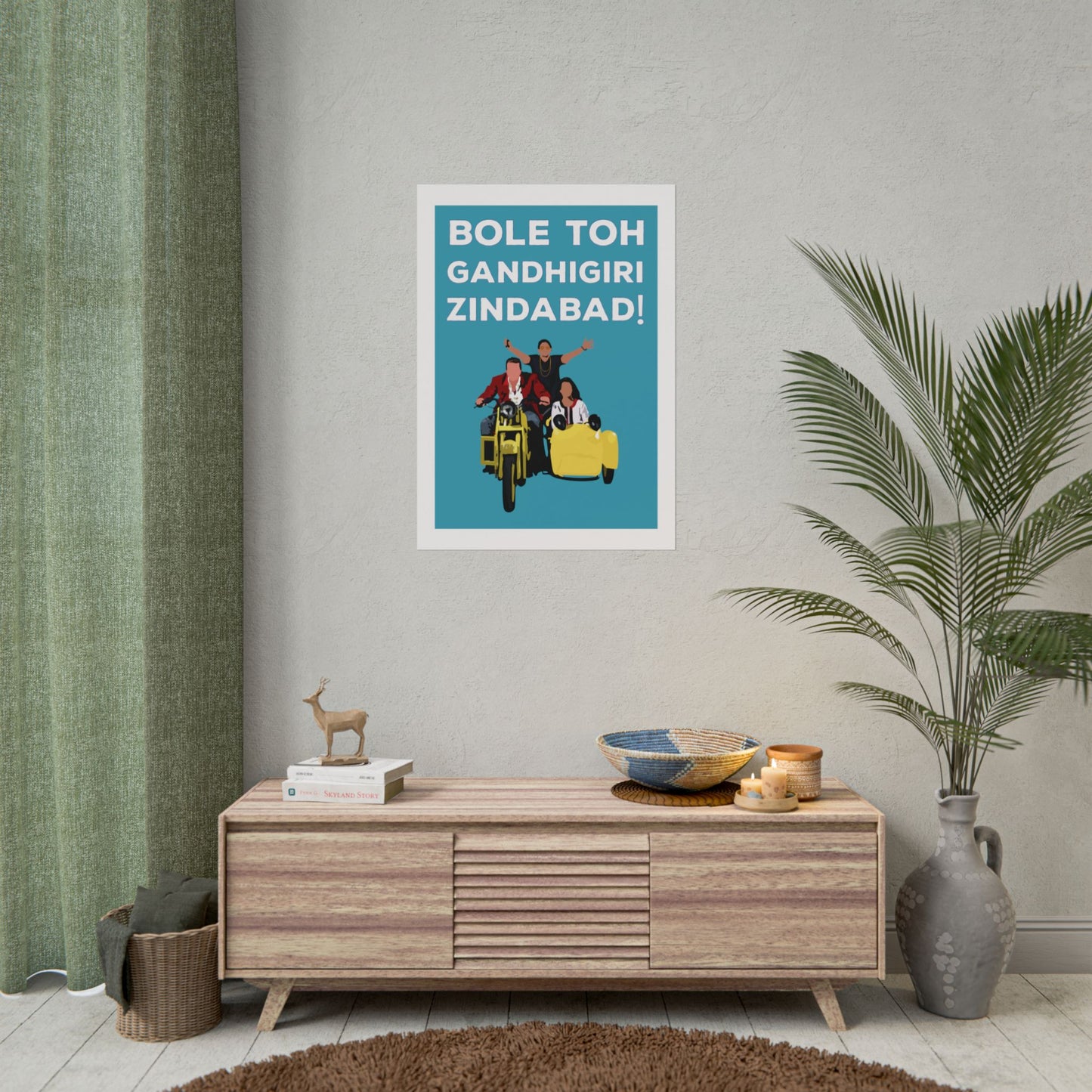 Munna Bhai MBBS - Inspirational Rolled Poster - Bole Toh Gandhigiri Zindabad!