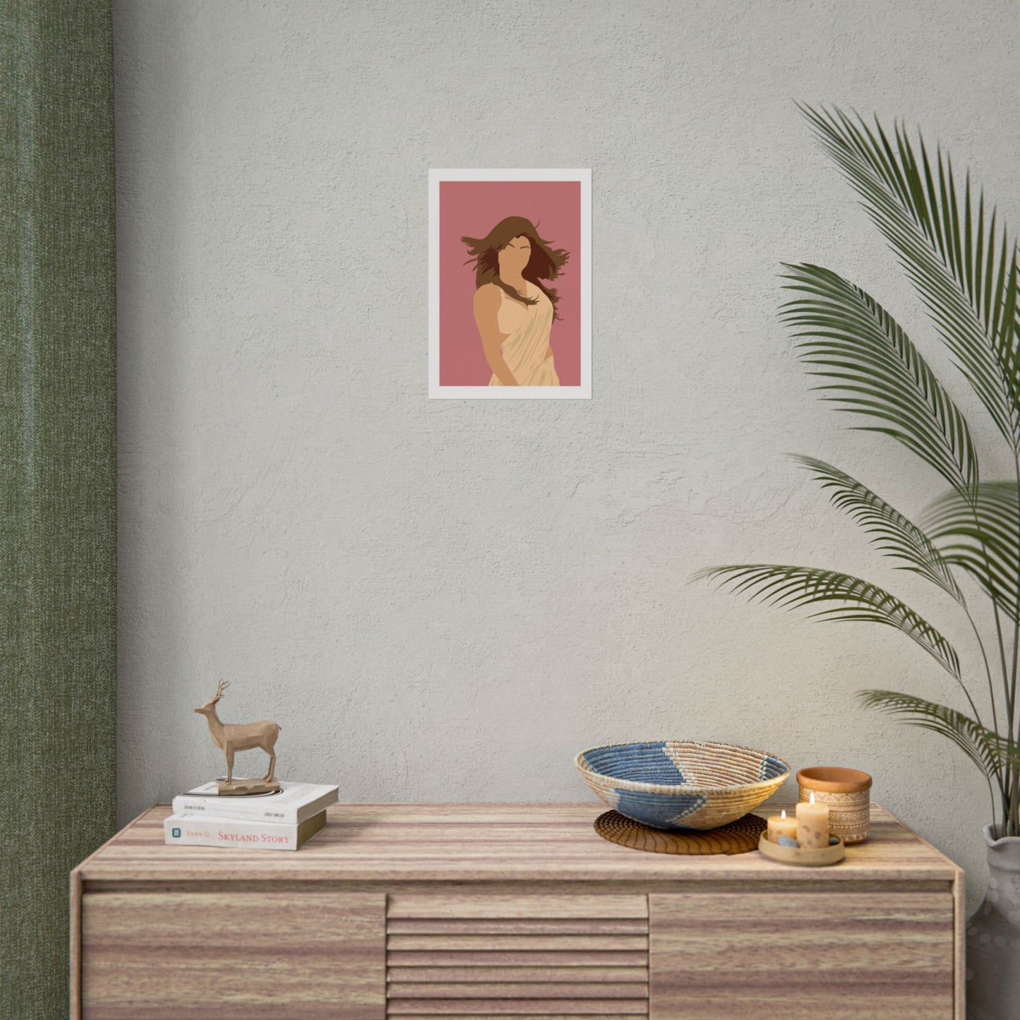 Desi Girl - Priyanka Chopra - Elegant Silhouette Wall Art Poster - Modern Decor for Home & Office