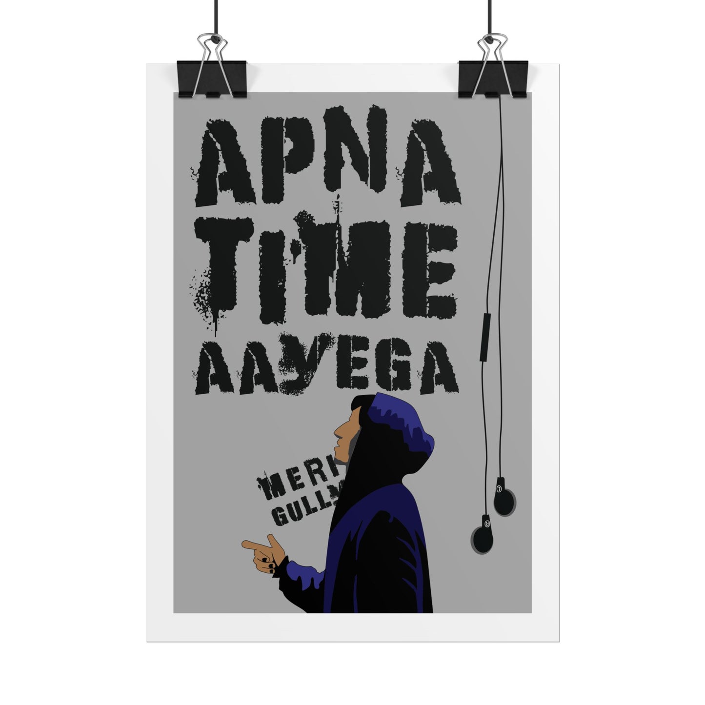 Urban Style Rolled Poster - Gully Boy - Ranveer Singh - "Apna Time Aayega" - Modern Wall Art for Home Decor