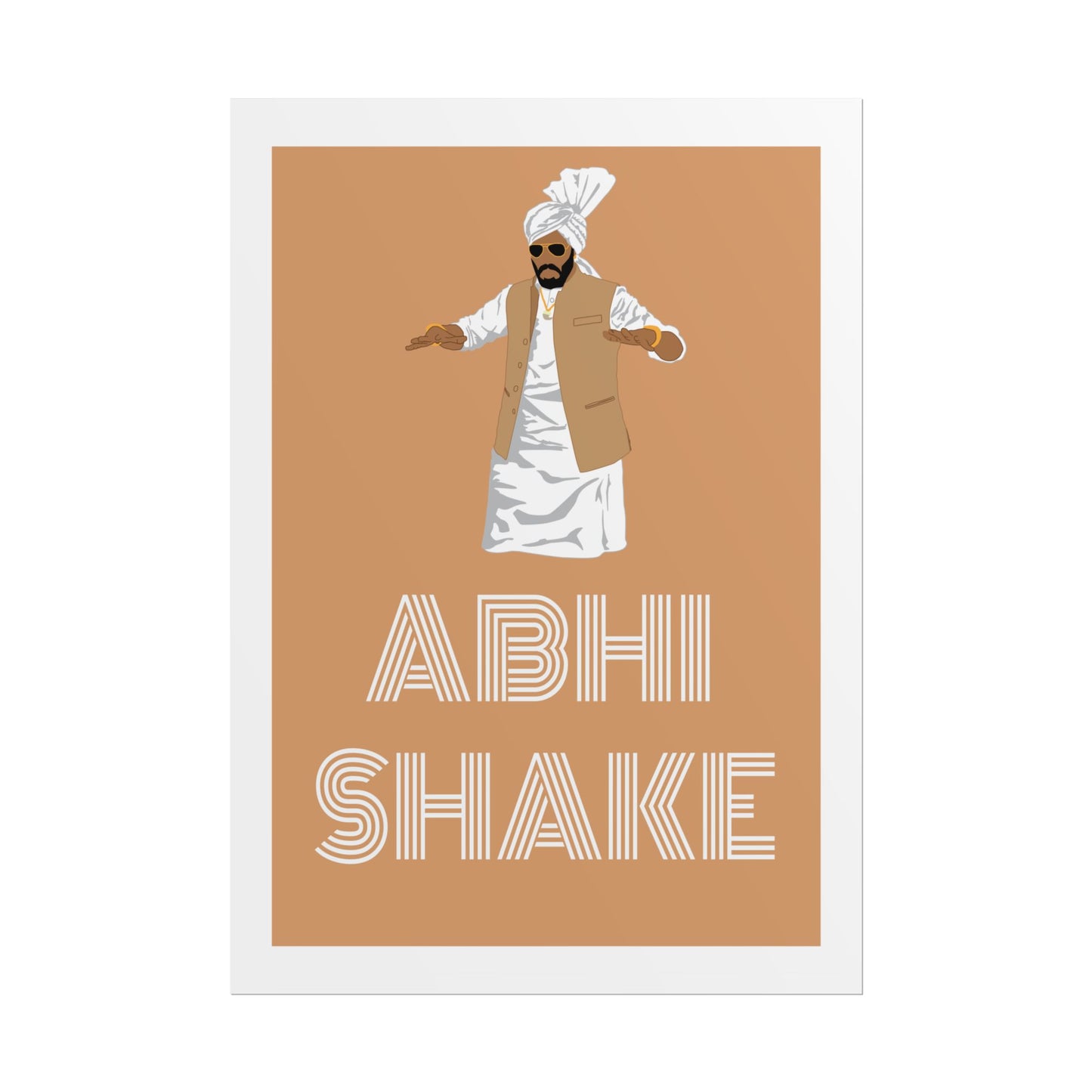 Unique Rolled Posters - 'Abhi Shake' Design for Home Decor