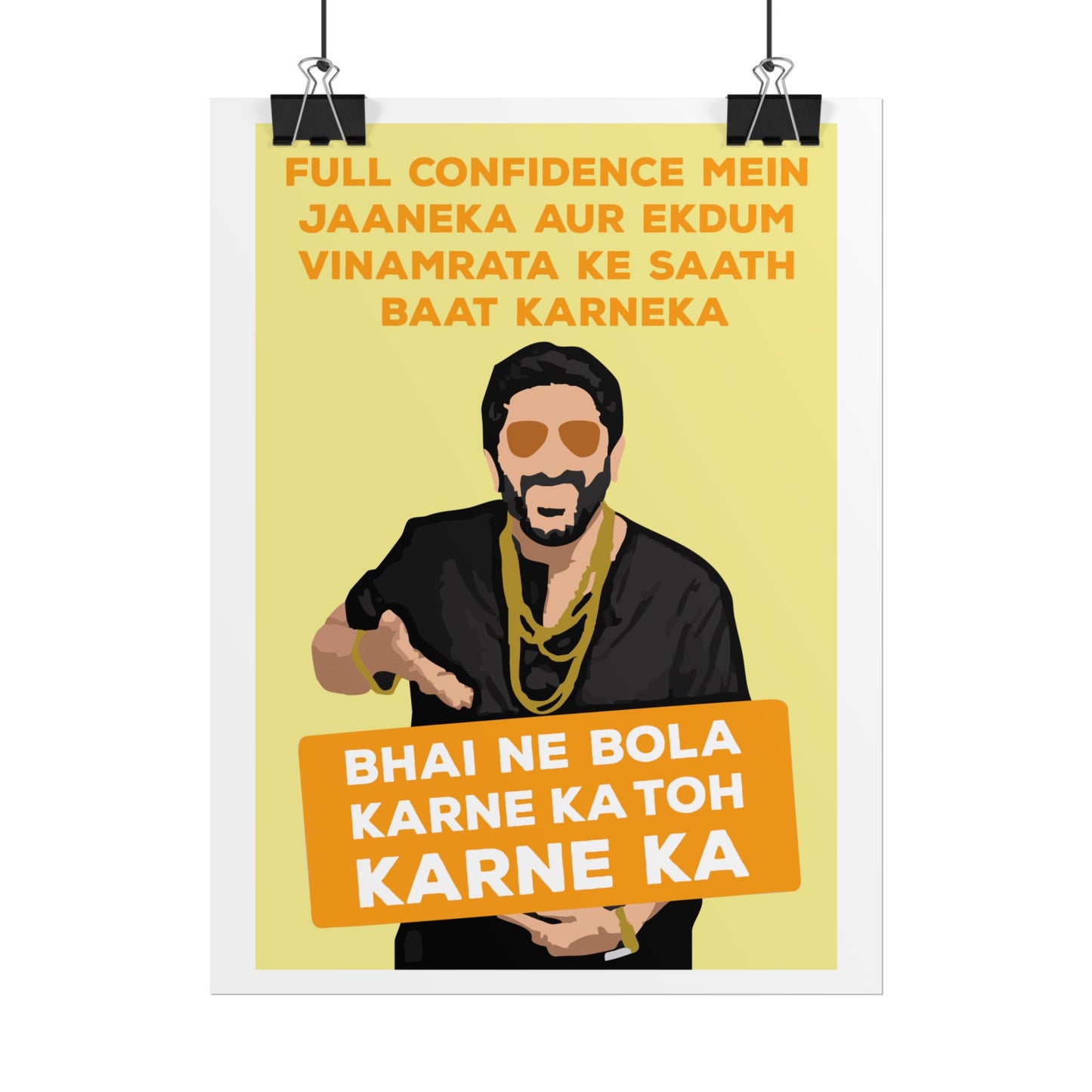 Munna Bhai MBBS - Circuit - Bold Confidence Rolled Poster - Motivational Art for Home & Office