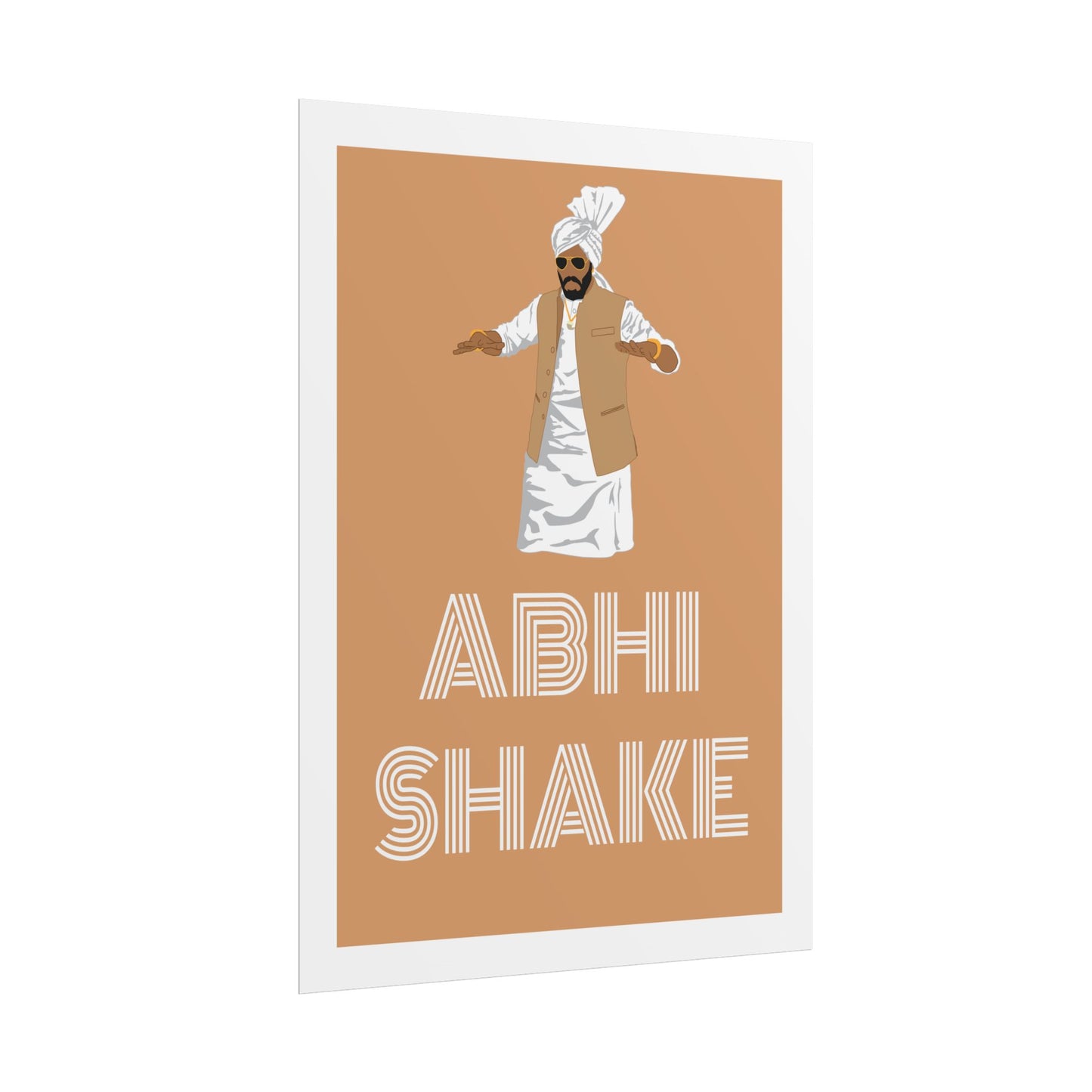 Unique Rolled Posters - 'Abhi Shake' Design for Home Decor