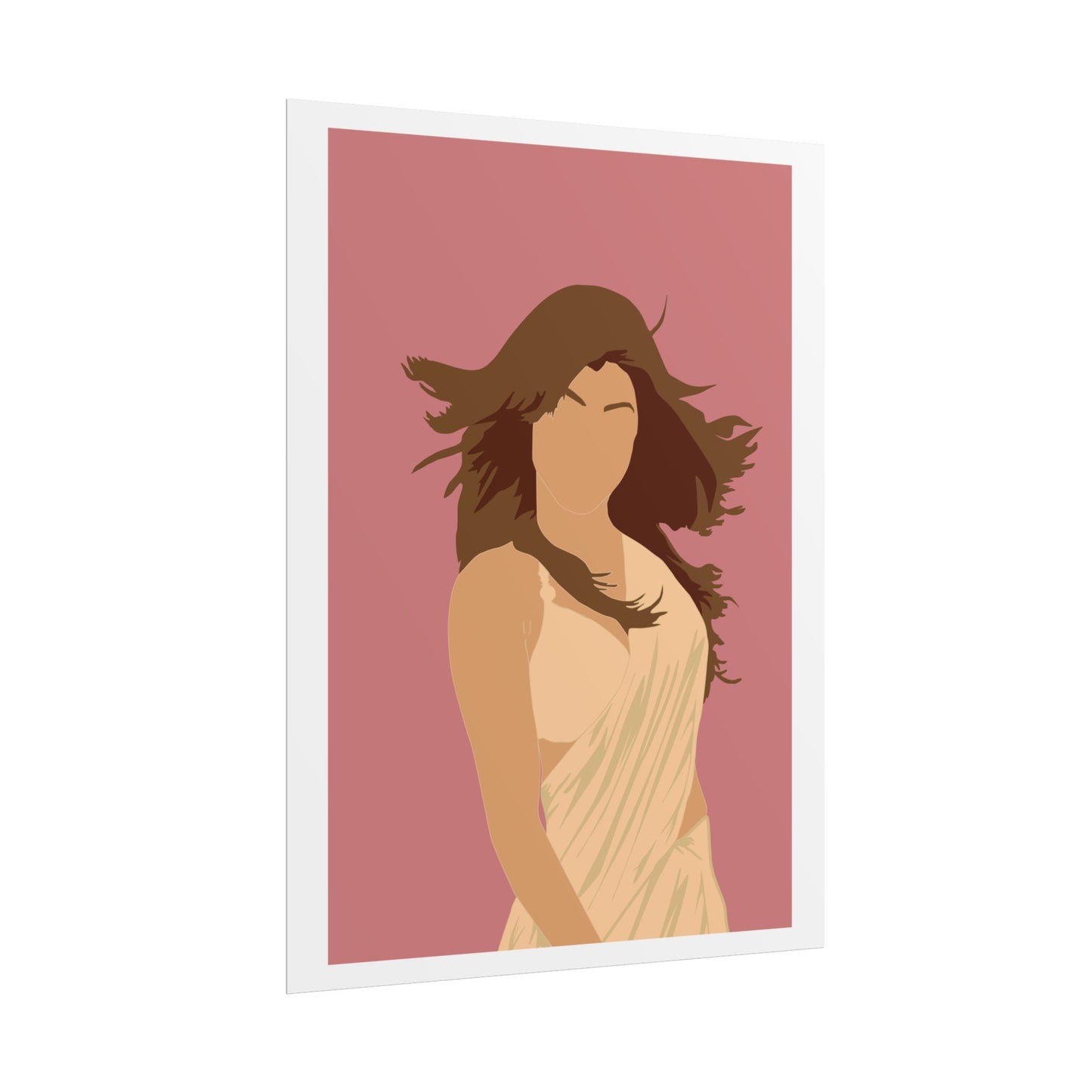 Desi Girl - Priyanka Chopra - Elegant Silhouette Wall Art Poster - Modern Decor for Home & Office