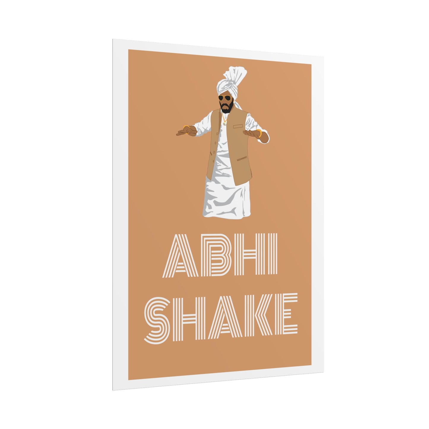 Unique Rolled Posters - 'Abhi Shake' Design for Home Decor
