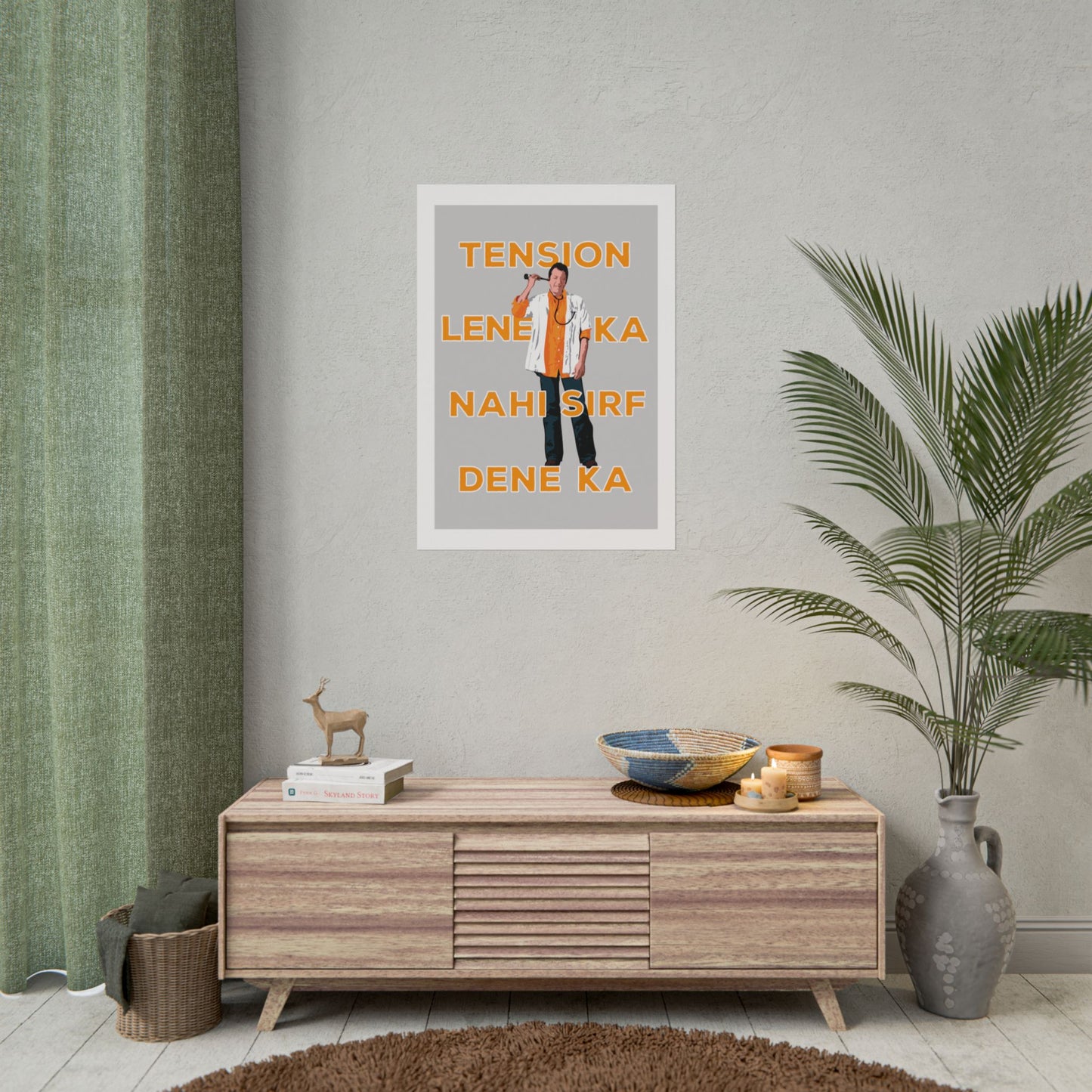 Munna Bhai MBBS - 'Tension Lene Ka Nahi Sirf Dene Ka' - Fun Wall Art for Home & Office