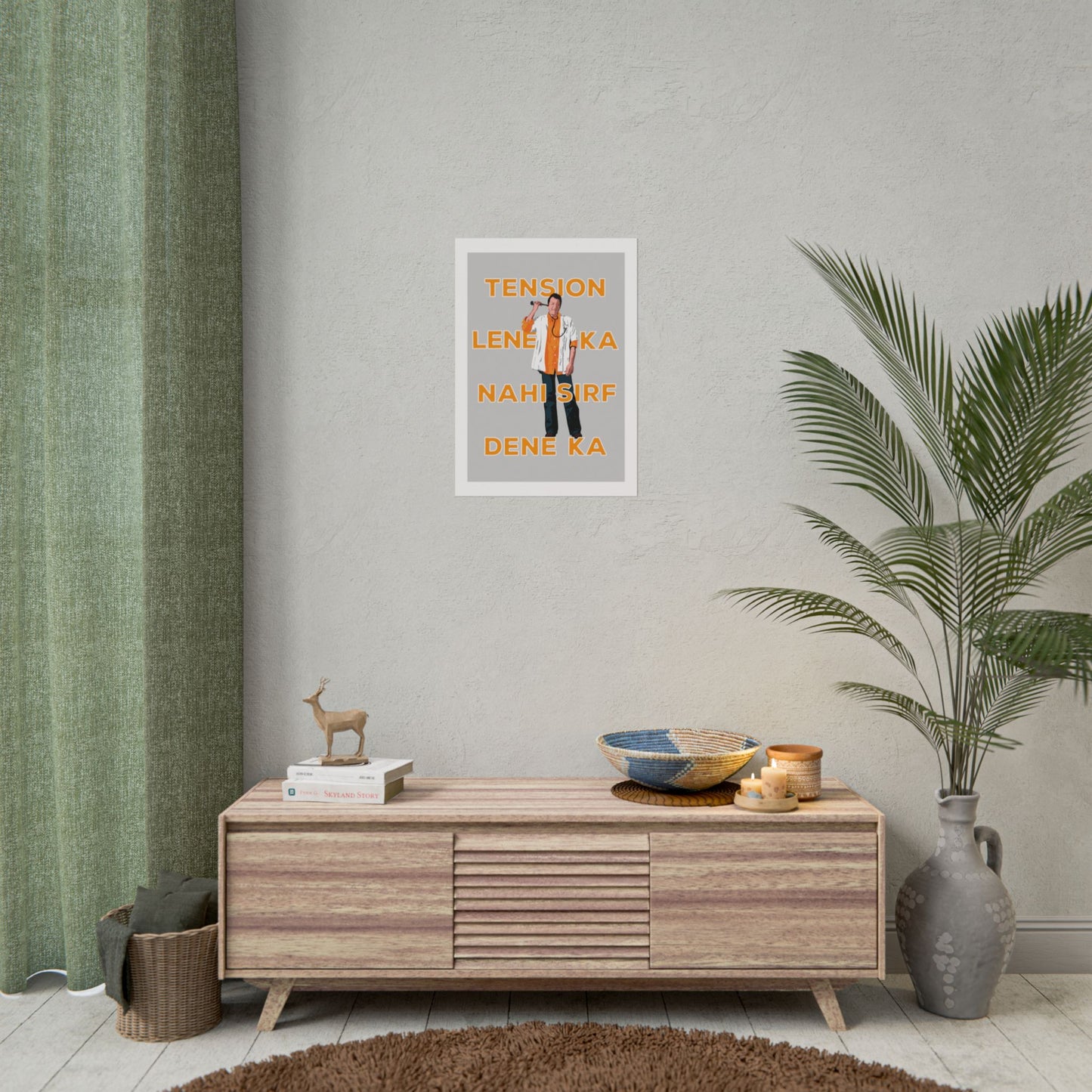 Munna Bhai MBBS - 'Tension Lene Ka Nahi Sirf Dene Ka' - Fun Wall Art for Home & Office