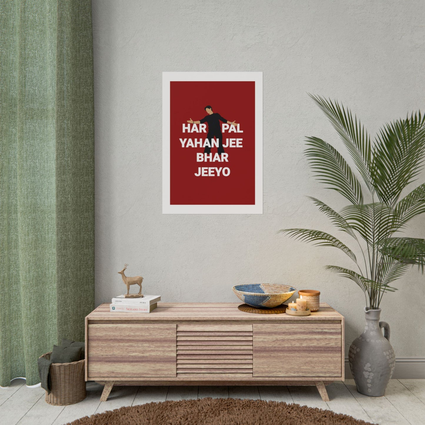 - Shah Rukh Khan - Kal Ho Naa Ho - 'Har Pal Yahan Jee Bhar Jeeyo' Wall Art