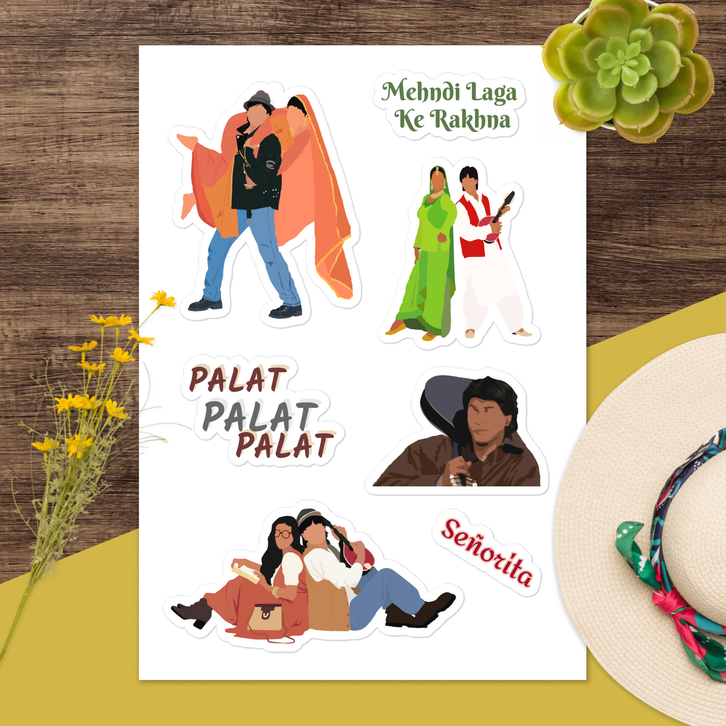 Dilwale Dulhania Le Jayenge Stickers – Glossy, Nostalgic & Full of Heart
