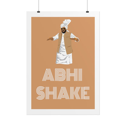 Unique Rolled Posters - 'Abhi Shake' Design for Home Decor
