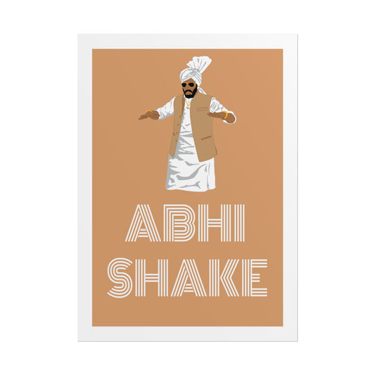 Unique Rolled Posters - 'Abhi Shake' Design for Home Decor