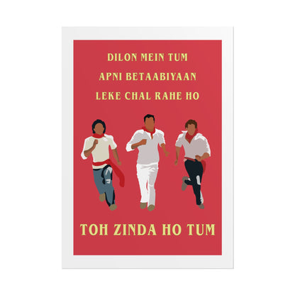 Inspirational Rolled Poster - Zindagi Na Milegi Dobara - 'Toh Zinda Ho Tum'