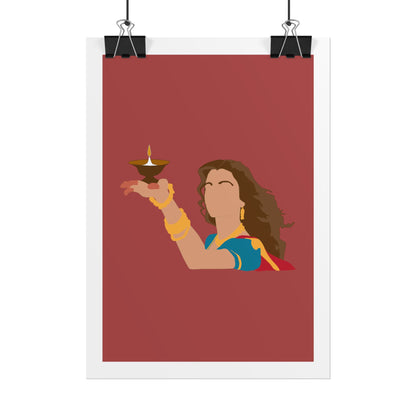 Festive - Aishwarya Rai - Devdas - Rolled Poster - Celebratory Wall Art for Diwali & Hindu Celebrations