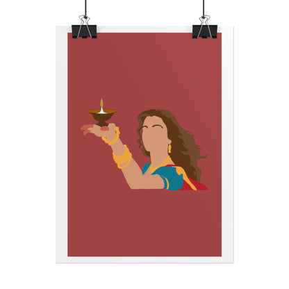 Festive - Aishwarya Rai - Devdas - Rolled Poster - Celebratory Wall Art for Diwali & Hindu Celebrations