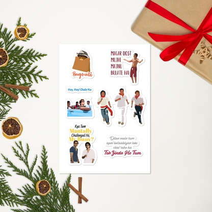 Zindagi Na Milegi Dobara Stickers – Adventure, Friendship & Glossy Vibes