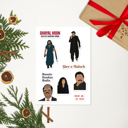 Dhurandhar Art Stickers – Glossy, Bold & Timeless