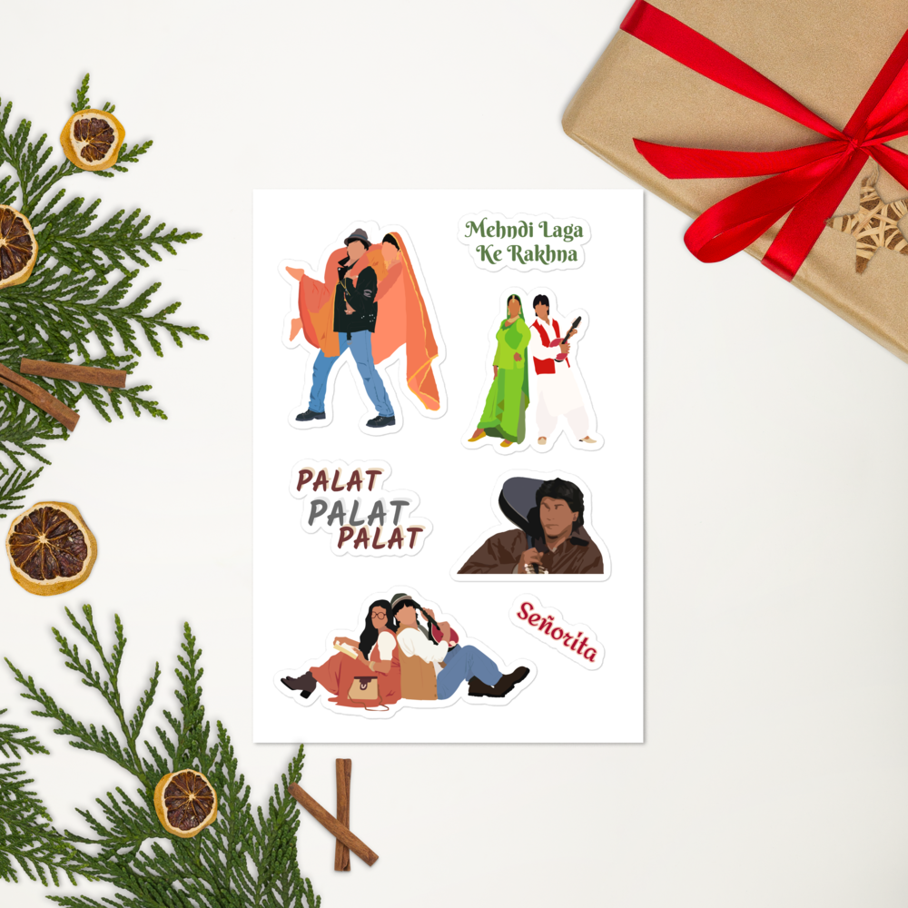 Dilwale Dulhania Le Jayenge Stickers – Glossy, Nostalgic & Full of Heart