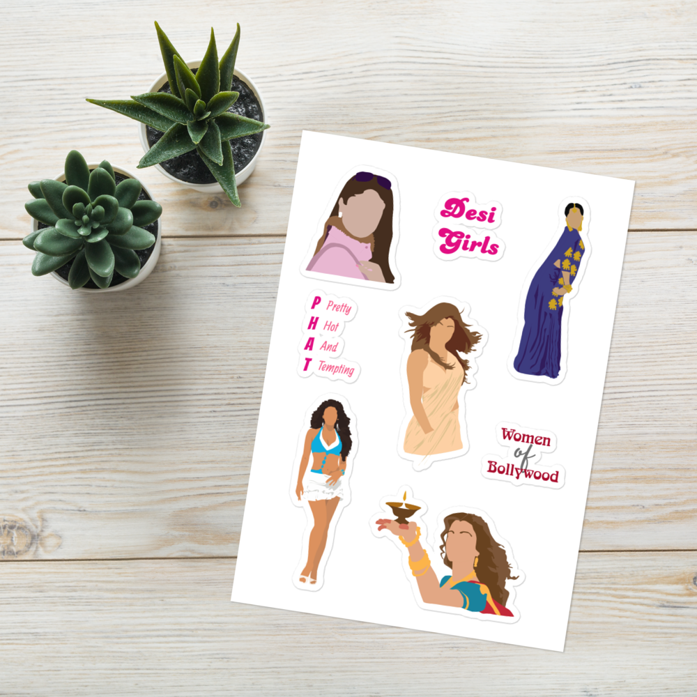 Women of Bollywood Sticker Pack – Iconic Heroines in Glossy Style