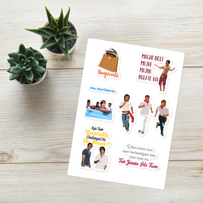 Zindagi Na Milegi Dobara Stickers – Adventure, Friendship & Glossy Vibes