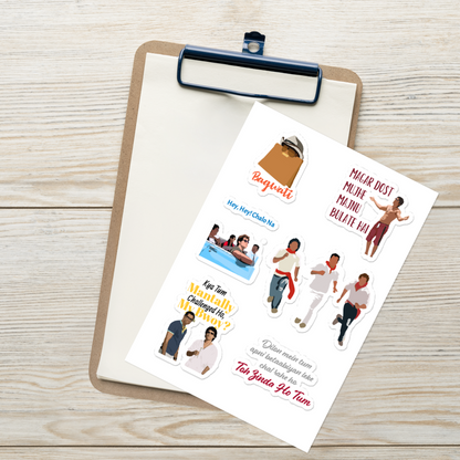 Zindagi Na Milegi Dobara Stickers – Adventure, Friendship & Glossy Vibes
