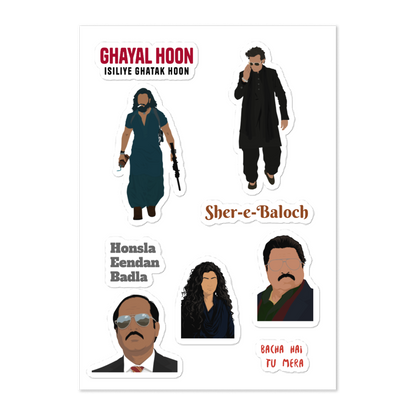 Dhurandhar Art Stickers – Glossy, Bold & Timeless