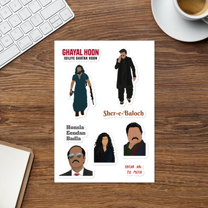 Dhurandhar Art Stickers – Glossy, Bold & Timeless