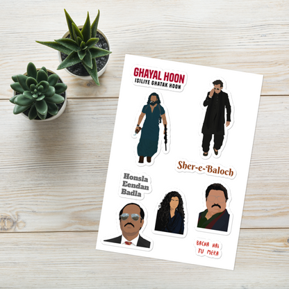 Dhurandhar Art Stickers – Glossy, Bold & Timeless
