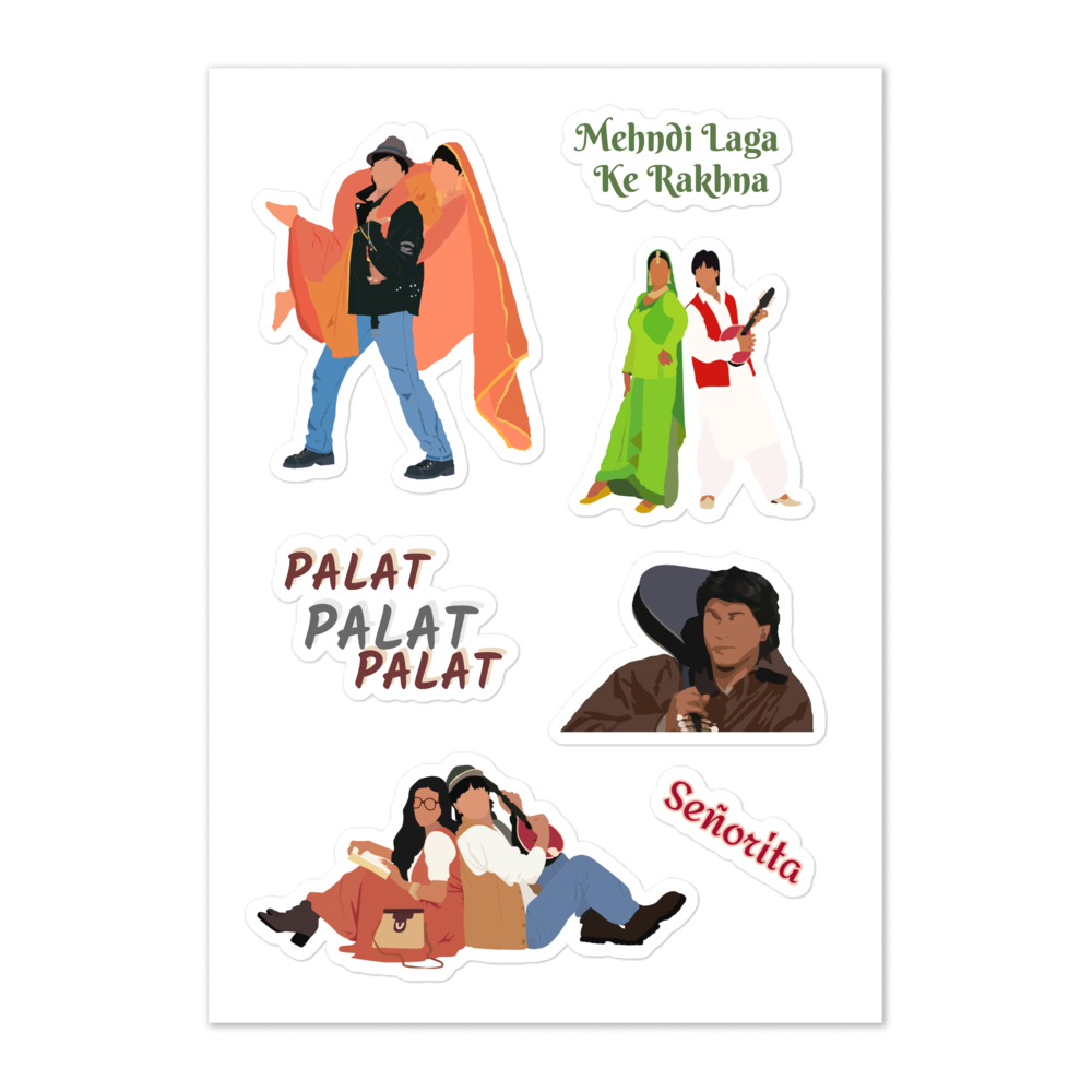 Dilwale Dulhania Le Jayenge Stickers – Glossy, Nostalgic & Full of Heart