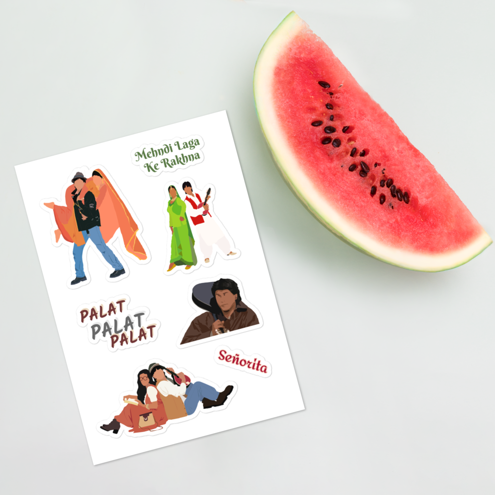 Dilwale Dulhania Le Jayenge Stickers – Glossy, Nostalgic & Full of Heart