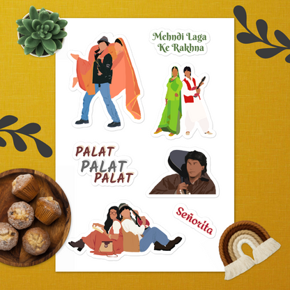 Dilwale Dulhania Le Jayenge Stickers – Glossy, Nostalgic & Full of Heart
