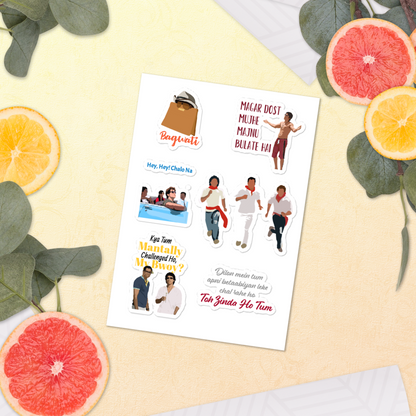 Zindagi Na Milegi Dobara Stickers – Adventure, Friendship & Glossy Vibes
