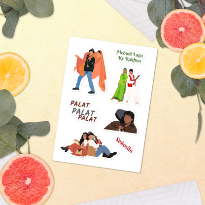 Dilwale Dulhania Le Jayenge Stickers – Glossy, Nostalgic & Full of Heart