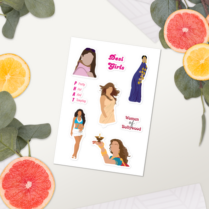 Women of Bollywood Sticker Pack – Iconic Heroines in Glossy Style